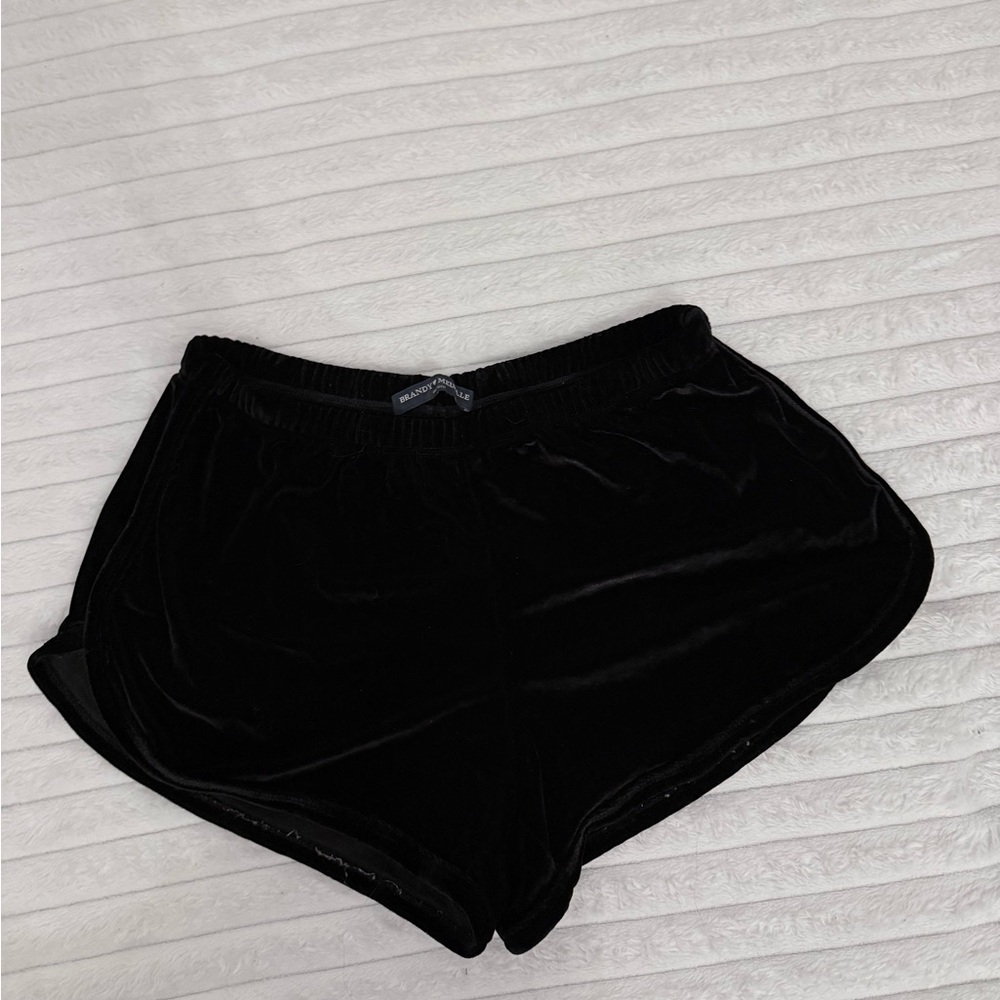 Brandy Melville Black Velvet Shorts